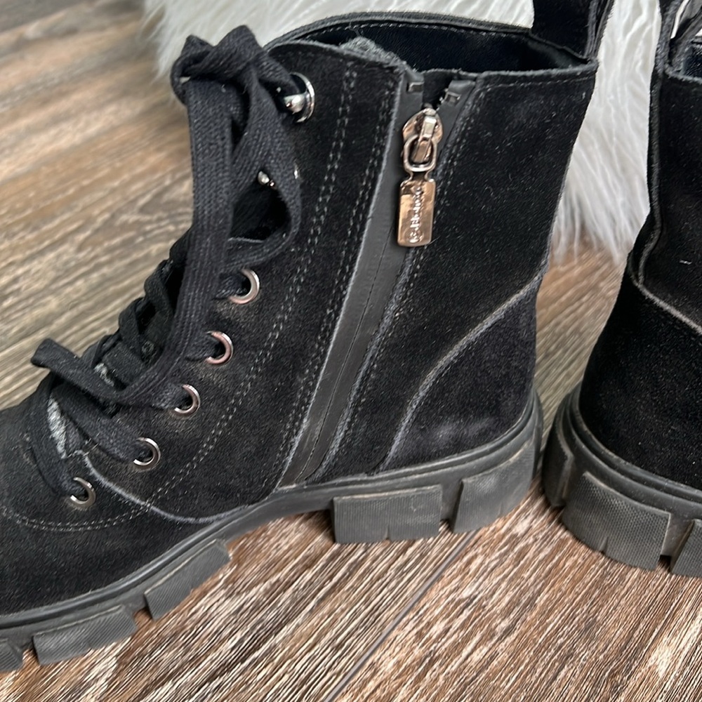 Blondo Black Combat Moto Boots with Rugged Sole - Picture 8 of 14